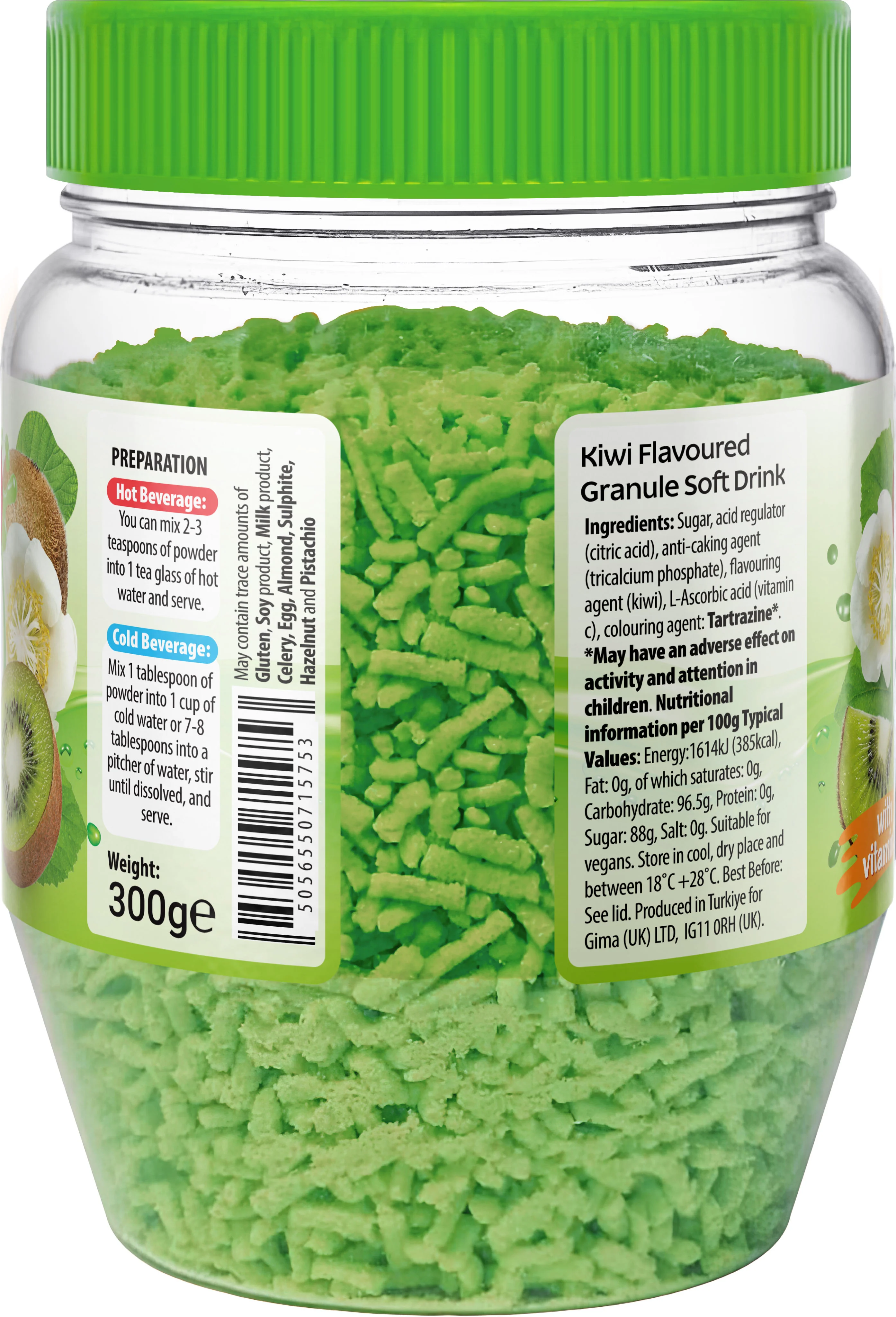 Bodrum Kiwi Flavoured Instant Drink 300g - Image 2