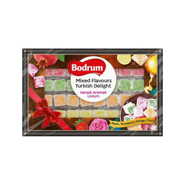 Bodrum Luxury Turkish Delight Mixed Fruits 350g