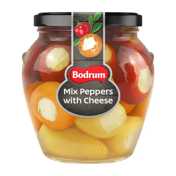 Bodrum Mixed Peppers Stuffed with Cheese 530g
