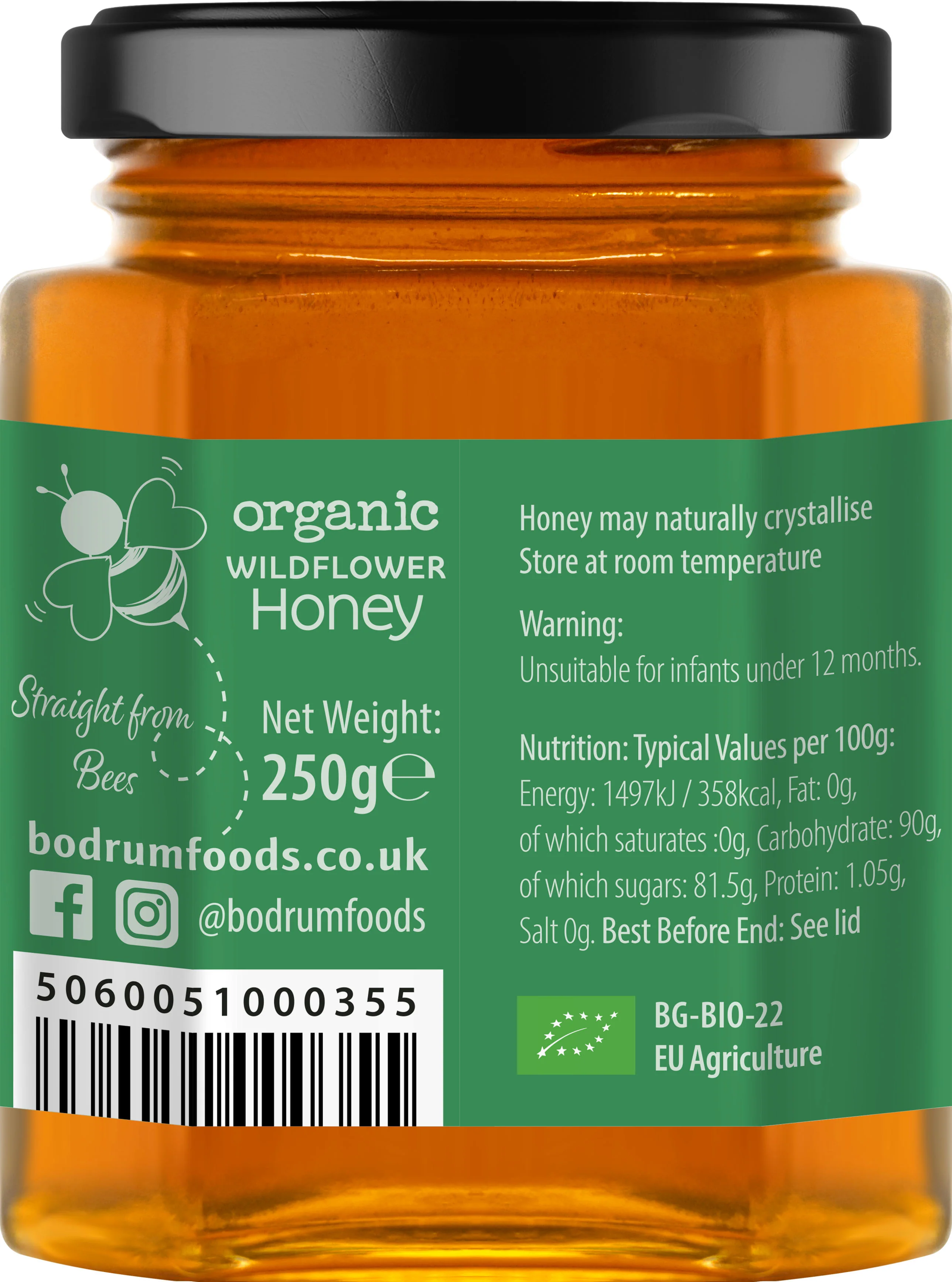 Bodrum Organic Wildflower Honey 250g - Image 2