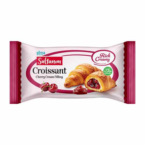 Sultanim Croissant Cherry Cream Filling 60g